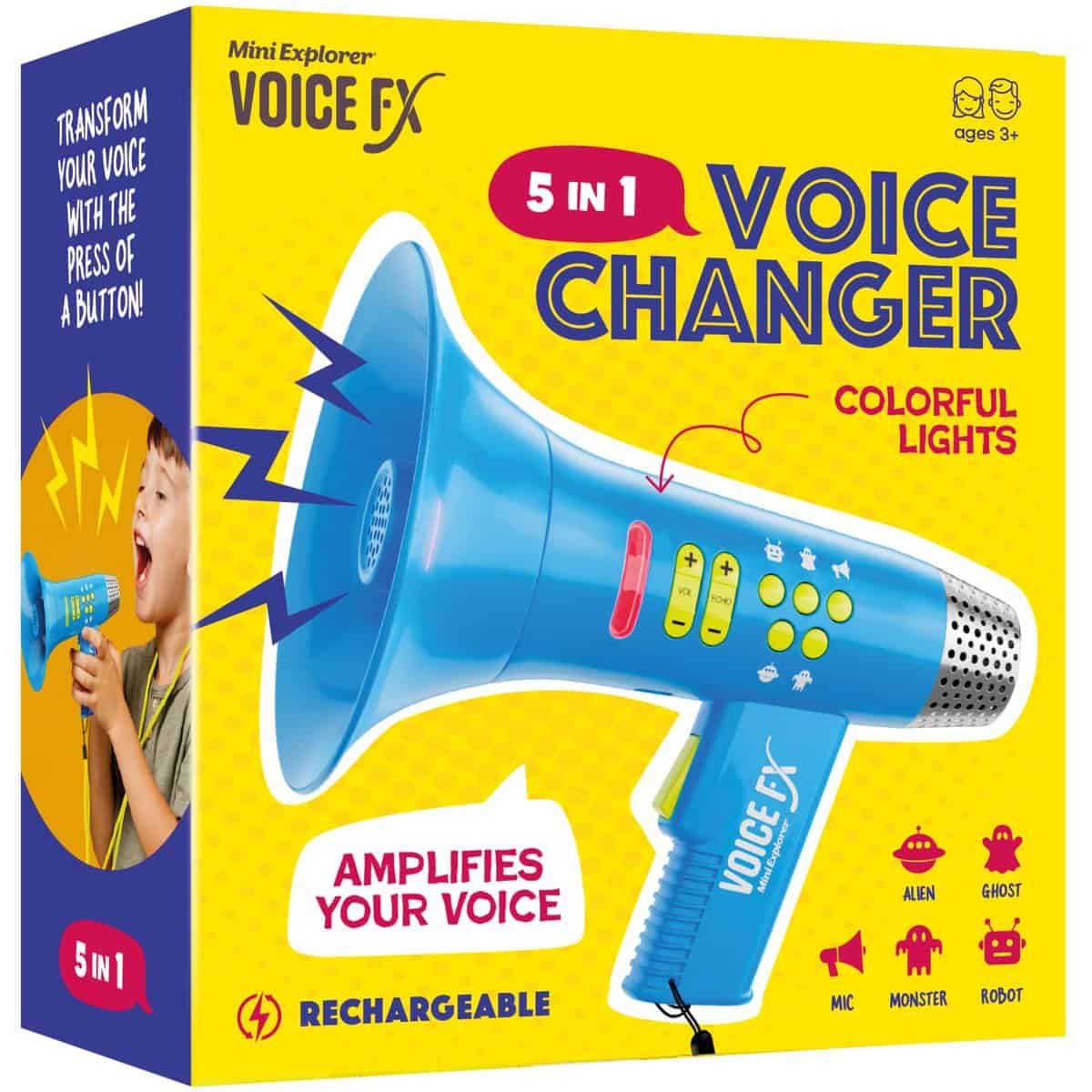 Mini Explorer Voice Changer for Kids - Voice Changing Device for Boys & Girls Ages 3-8+ Olds - Birthday Gifts for 3, 4, 5, 7, 8 Year Old Boy - Cool Outdoor Toys Gift Ideas for Kid, Toddler