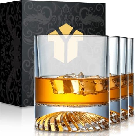 OPAYLY Whiskey Glasses Set: Perfect for enjoying bourbon, scotch, cocktails, and more; a great gift for anyone!