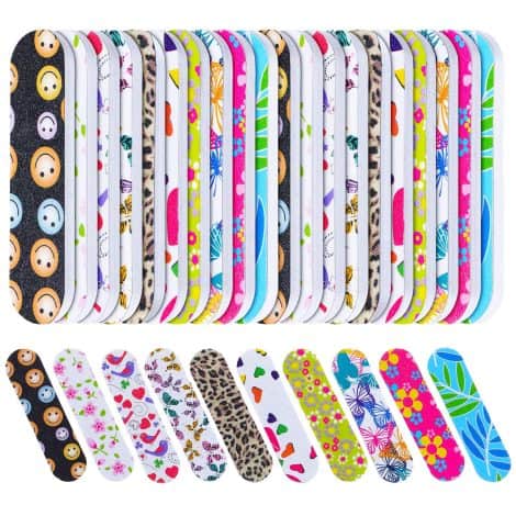 Stylish Style 100 Pack Manicure Tools: Dual-Sided Nail Files for Perfect Nails, Emery Boards Included.