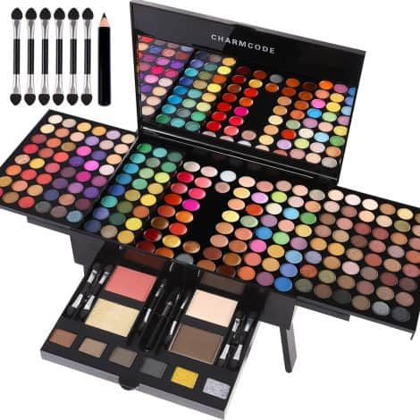 All-in-one makeup gift set for women – CHARMCODE 190 Colors Cosmetic Palette with various beauty essentials.