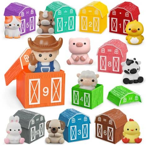 Farmyard Friend Playset: Educational Animal Toy Set for Babies and Toddlers, Perfect Christmas or Birthday Gift.