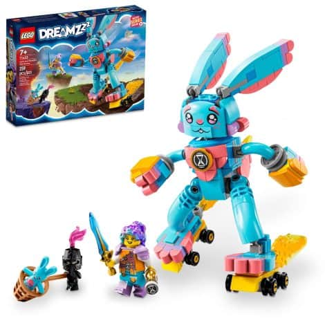 Build and play with the LEGO DREAMZzz Izzie and Bunchu The Bunny set, perfect for kids age 7+.