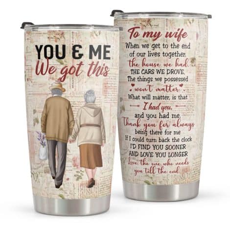 20oz Stainless Steel Tumbler – Perfect Valentine’s, birthday, anniversary, or Christmas gift for your beloved wife.