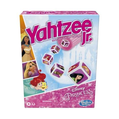 Yahtzee Jr.: Disney Princess Edition – Fun board game for kids 4 and up, with counting and matching. Only on Amazon.