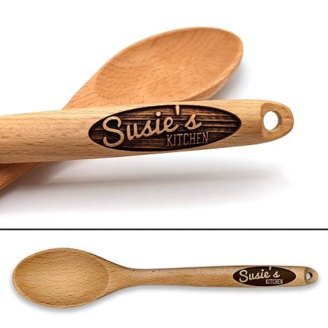 Custom Engraved Wooden Spoon – A personalized, thoughtful gift for her, perfect for baking and cooking.