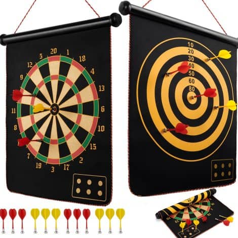 Christmas gift idea: Magnetic Dart Board set for kids, including 12 magnetic darts; perfect for boys aged 8-13.