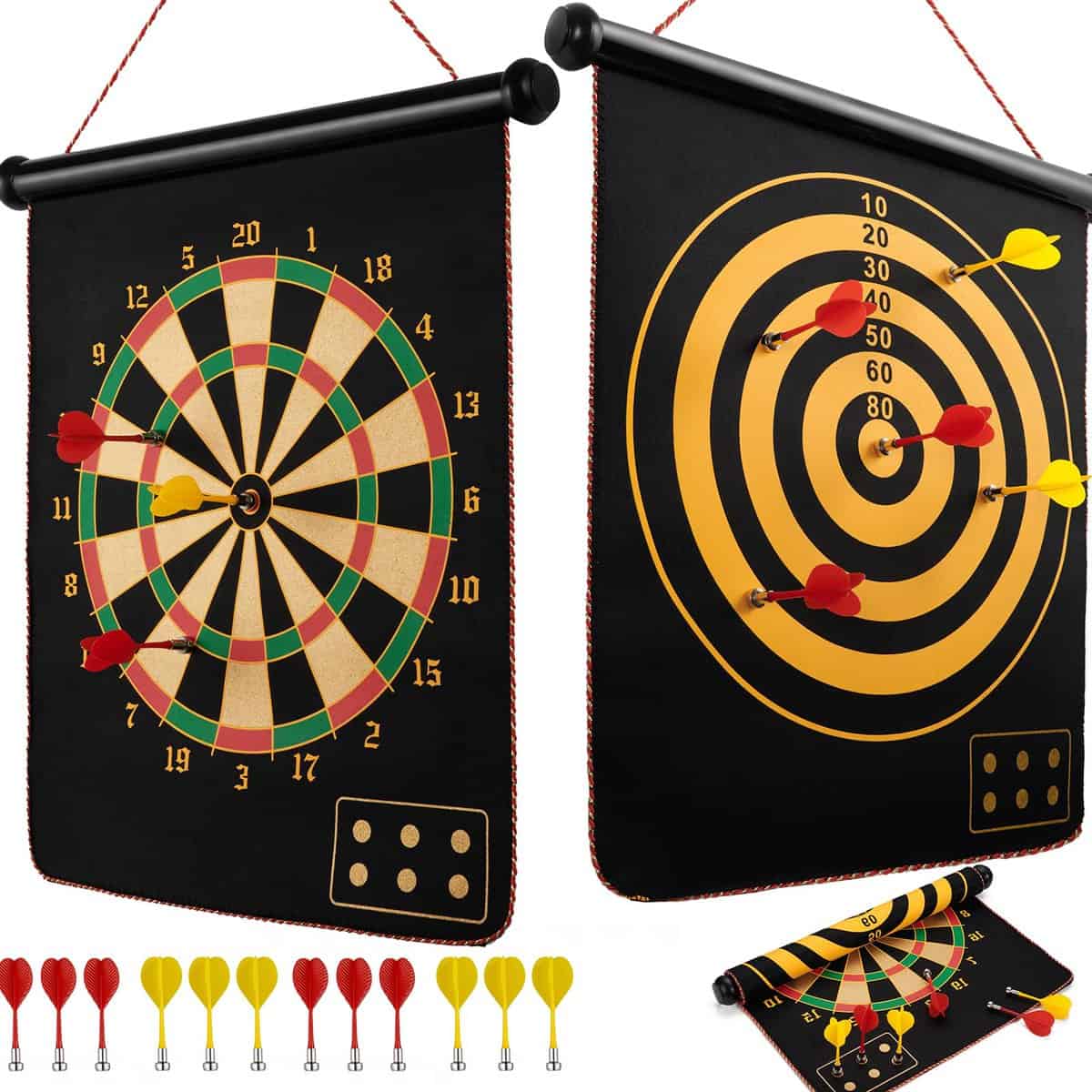 Magnetic Dart Board for Kids with Magnetic Darts 12pcs, Stocking Stuffers for Kids Boys Toys Age 8-12, 6-8 5 6 7 8 9 10 11 12 13 Teenage Teen Boys Gift Ideas for Christmas