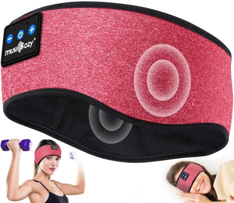 MUSICOZY’s Bluetooth Sleep Headband: Wireless, comfortable, and perfect for side sleepers. Enjoy music while you relax, work out, or sleep.