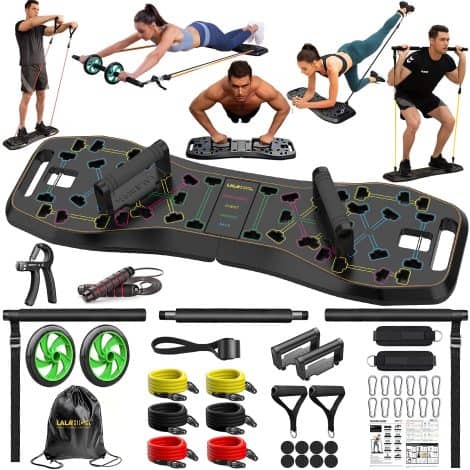 LALAHIGH Portable Push Up Board: A versatile, foldable tool for stronger upper body strength. Perfect for him and her. Ideal gift for your guy.