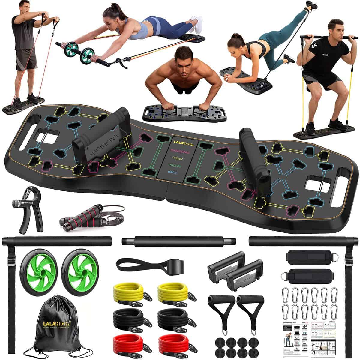 LALAHIGH Portable Push Up Board, Multi-Function Foldable Push Up Bars, Push Up Handles for Floor,Professional Push Up Strength Training Equipment For Man and Women,Gift for Boyfriend