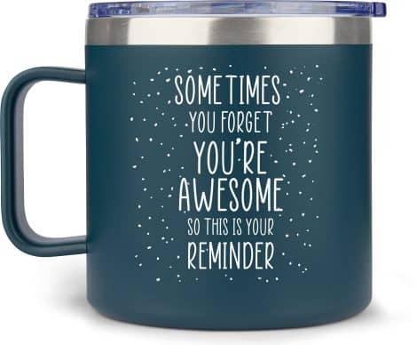 KLUBI’s Stainless Steel Coffee Mug/Tumbler, the perfect gift for birthdays, coworkers, thank yous, motivation, best friends, and Father’s Day.