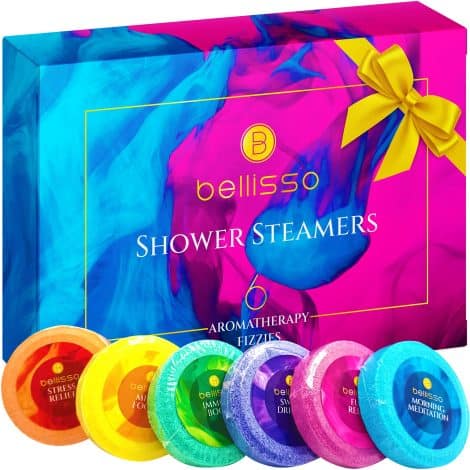 BELLISSO Shower Steamers Set – Indulge in Uplifting, Relaxing Aromatherapy; Perfect Stocking Stuffers and Relaxation Gifts.