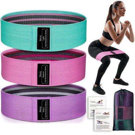 Booty Leg Flexbands: 5 Sets of Exercise Bands – ideal for men and women’s workouts.