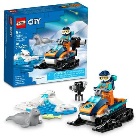 LEGO City Arctic Explorer Snowmobile 60376 Building Set with Minifigures, Seal Figures for Imaginative Play -Perfect Gift for 5-year-olds!