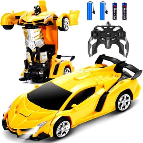 Dolanus Remote Control Car is a Convertible RC Robot Car with Batteries Included for Exciting Drifting and Gifting.