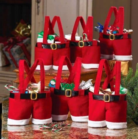 “Charming Santa Pants Candy Bags: 6PCS Festive Gift Bags for Kids – Perfect for Weddings, Holidays!”