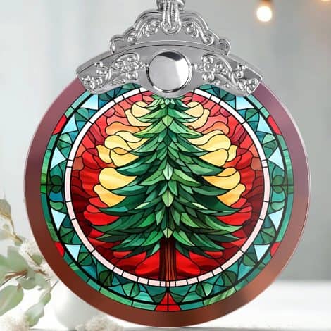 Jocidea’s Christmas Tree Decor: Beautiful Stained Glass Ornaments for Festive Holiday Decor and Unique Xmas Gifts.