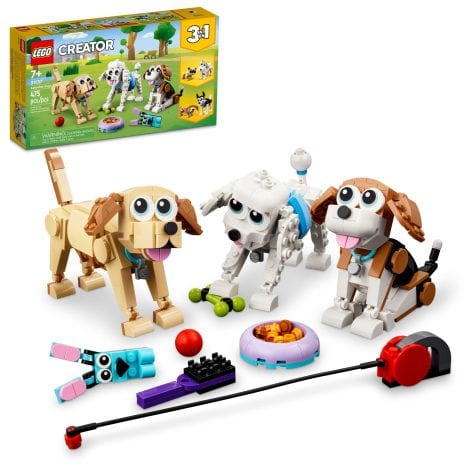 LEGO Creator 3 in 1 Adorable Dogs Building Toy Set is a perfect gift for dog enthusiasts!