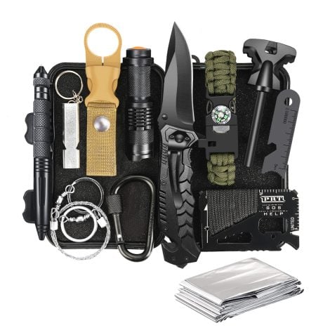 Cool Gadget Survival Kit: The Ultimate 14-in-1 Gear for Hunting, Fishing, Camping. Perfect gifts for Him on Christmas!