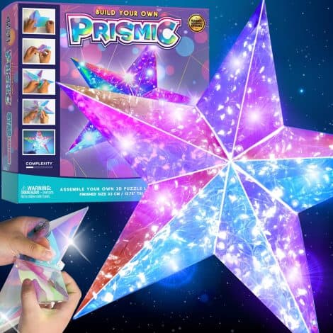 PRISMIC Create Your Own 3D Star Light Craft Kit – Special Presents for Girls and Boys 8 and up – Enjoyable Crafts for Girls 8-12, DIY Kits for Kids 8-12, and Craft Kits for Teens – Awesome Christmas Gift.