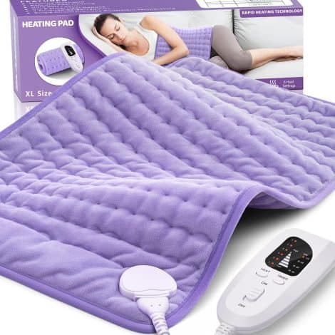 Glamigee’s Gifts for Women – XL Heating Pad for Back Pain & Period Cramps Relief. Perfect for holidays and special occasions.