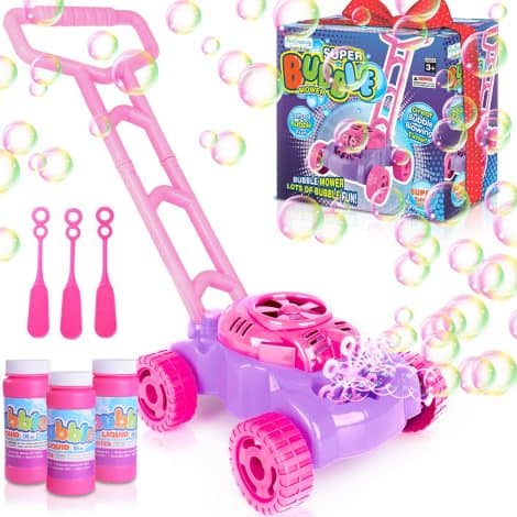 ArtCreativity Bubble Lawn Mower: Fun bubble blower toy for young kids, perfect for indoor/outdoor play. Great gift!