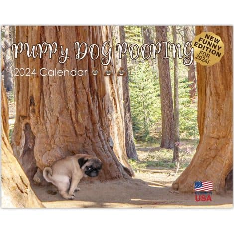 2024 Hiappt Calendar: Hilarious Puppy Dog Pooping Edition – Perfect Prank Gift for Christmas! Funny, Unique, and Inappropriate!