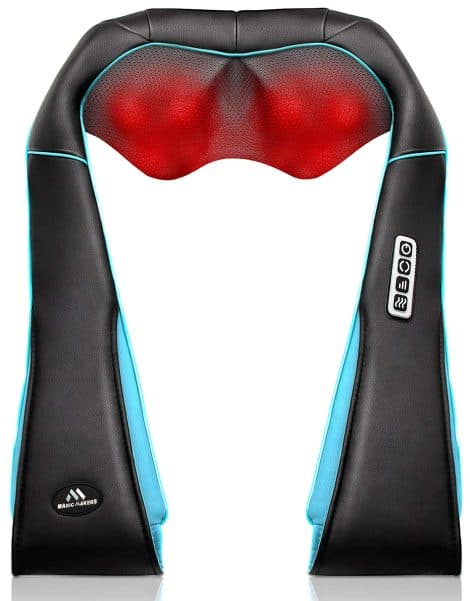 Heated Deep Tissue Massager for Neck, Back, Shoulders, Waist, and Feet – Shiatsu Full Body Massage, Relaxing Gift for anyone.