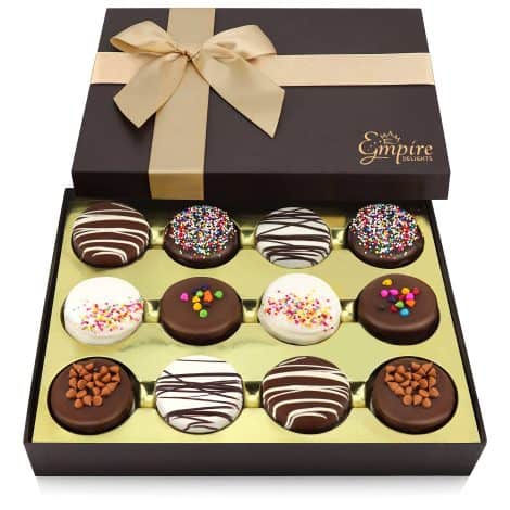 Holiday Chocolate Gift Baskets – Perfect for Birthdays, Christmas Gift, Fancy Treats for Women and Men. 12 Count.