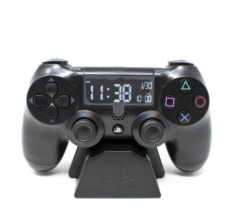 Officially licensed Playstation gamer alarm clock – the Paladone Playstation Controller Digital Alarm Clock for your room.