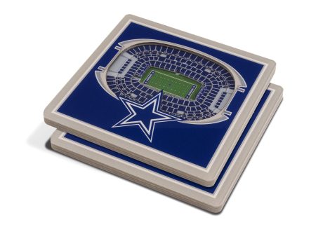 Official Dallas Cowboys AT&T Stadium 3D Coasters by YouTheFan, perfect for American football enthusiasts.