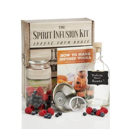 Spice up your drinks with the Spirit Infusion Kit – Create over 70 tasty flavored vodkas! Perfect cocktail gift.