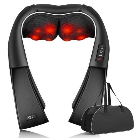 RelaxRight Shiatsu Massager with Heat: Unwind with this electric, deep tissue massage pillow for ultimate relaxation.