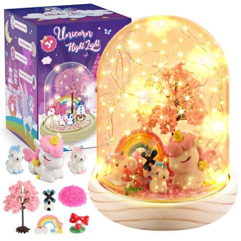 Handcrafted Unicorn-themed toys and craft kits; perfect gifts for girls aged 3-8, great for Halloween and Christmas.