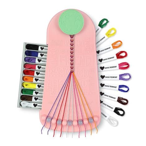 Create Friendship, My Bracelet Maker®, 20 Pre-Cut Threads – Craft Kit for Girls 8-12, Makes 8 Bracelets.