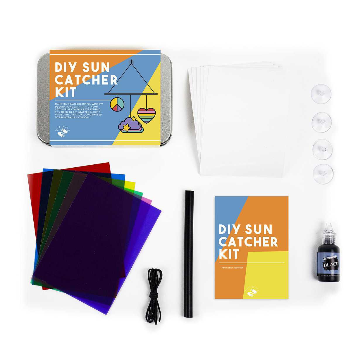 Gift Republic DIY Kit Personalised Sun Catchers Gift Tin, One Size, Multicolour