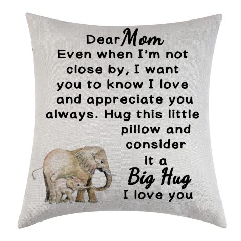 Big Hug for Mom Cushion Cover: Perfect Mom Gift from Daughter/Son for Mother’s Birthday Love – Pillowcase.