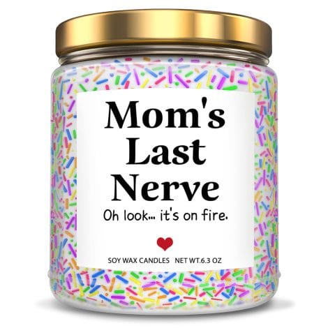 Funny scented soy candle for moms, perfect for Christmas, birthdays or to say thank you!