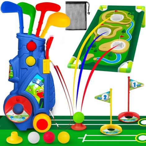 GMAOPHY Kids’ Golf Set: Fun, Indoor/Outdoor Sports Toys for Boys and Girls, Ages 2-6. Perfect for Birthdays!