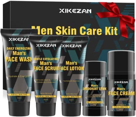 Gifts for men that will nourish and hydrate their skin with a face wash, scrub, lotion, cream, deodorant. Perfect stocking stuffers for Christmas, great for dads, husbands, boyfriends, and teen boys.