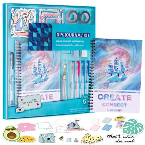 Heroange Journal Craft Kit, Perfect DIY Gift for Boys and Girls Ages 6-12, Creative Diary Set.