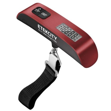 Etekcity Luggage Scale: Compact, Digital Weight Scale for Travel, with Temperature Sensor, Rubber Paint, 110 lbs.