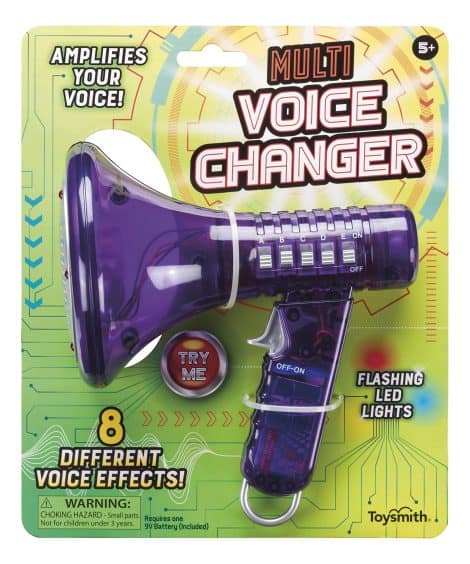 Tech Gear Multi Voice Changer by Toysmith boosts voices with 8 effects. For boys and girls aged 5+. Colors may vary.