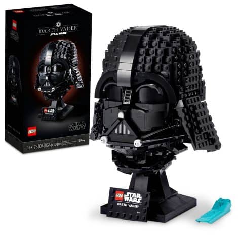 Buildable LEGO Star Wars Darth Vader Helmet 75304 – Collectible display model kit for adults, perfect gift.