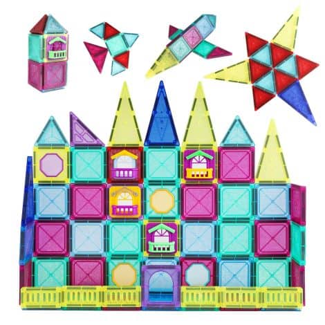 Magnetic Tiles Building Blocks Set: Fun and Educational Toys for Boys and Girls Ages 3-10+.