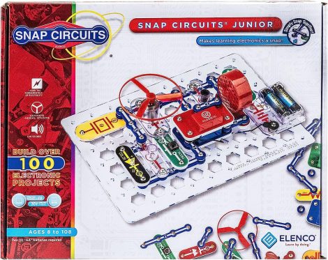 Explore electronics with Snap Circuits Jr. SC-100! Over 100 projects, colorful manual, 28 parts. Educational STEM toy for ages 8+.