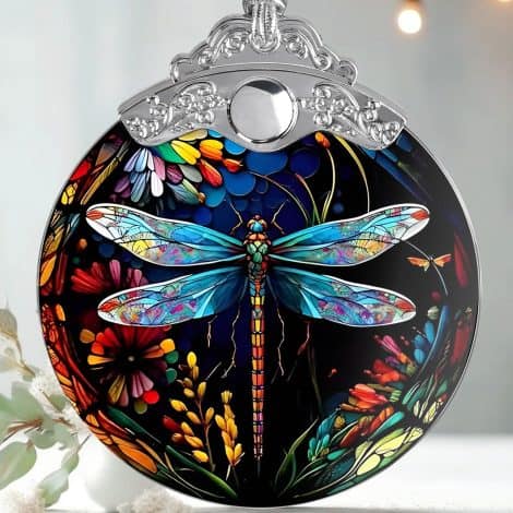 Dragonfly Christmas ornaments – Beautiful stained glass décor for your Christmas tree and perfect holiday gift ideas.