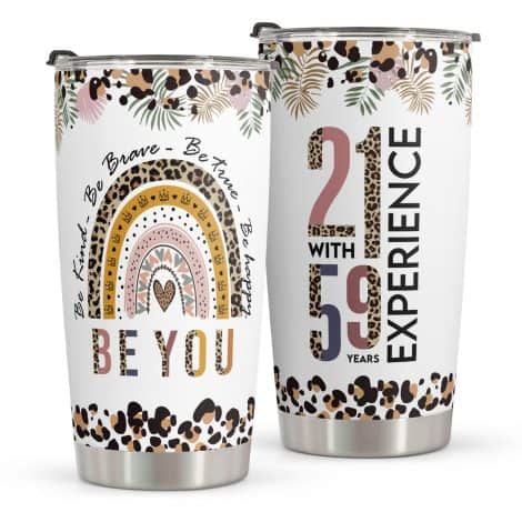 Macorner 80th Birthday Gifts: Steel Tumbler for Women turning 80 – Perfect for Best Friends, Sisters, Moms.