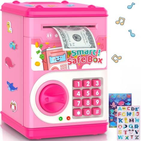 Child’s Piggy Bank with Security Code, Automatic Cash Slot, and Electronic Money Protection – Perfect Gift for 4-11 Year Olds.