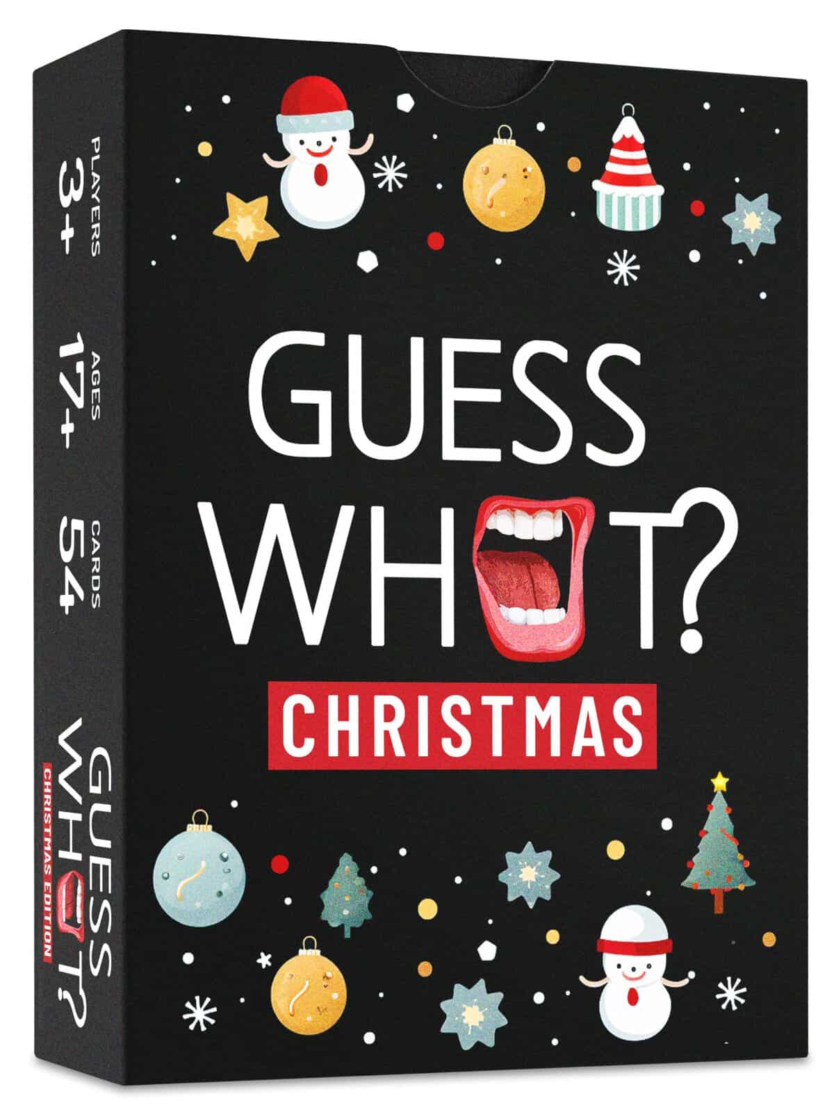 Christmas Card Game Guess What - Adult Games | Christmas Stocking Filler Games | Xmas Gift Ideas, Secret Santa Gifts | Holiday Party Games | Card Games for Adults Party | Card Games for Adults